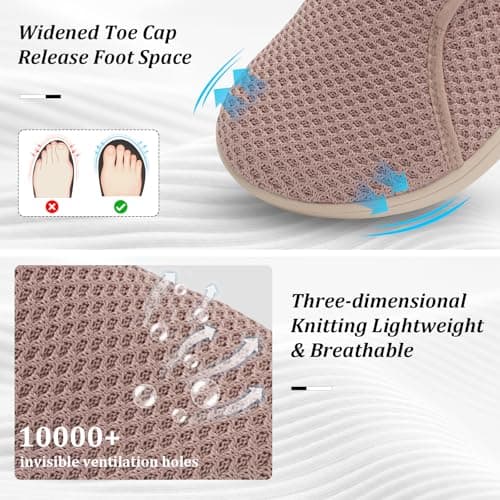JOINFREE Womens Flat Shoes Wide Fit Barefoot Walking Comfort Dusty Pink — view 3