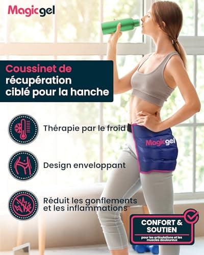 Magic Gel Hip Ice Pack Wrap - Reusable Cold Pack for Hip Bursitis, Hip Replacement Surgery and Hip Flexor Pain. Hip ice wrap for Inflammation, Swelling and Hip Pain Relief — view 2