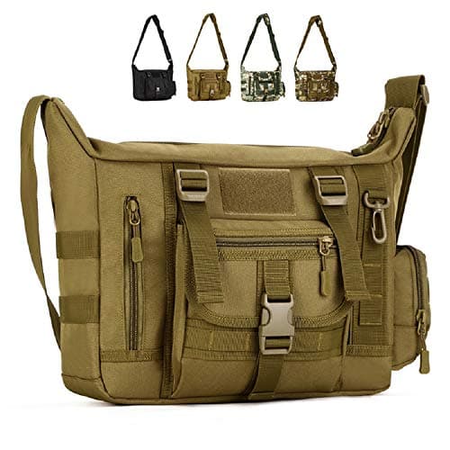 GYDEHUTJ A4 14inch Waterproof Military Tactical Cross-body Laptop Bag,Camo Man's Messenger Bag, Molle Outdoor Travel Sling Shoulder Bag — view 3