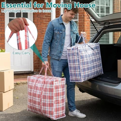 10 Pack XL Extra Large Strong Laundry Storage Bags With Zip, 60x50x18CM — view 6