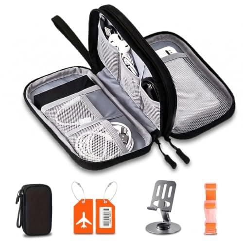Bojiwavawd Charger Cable Organiser Bag, Cable Organiser Travel Essentials