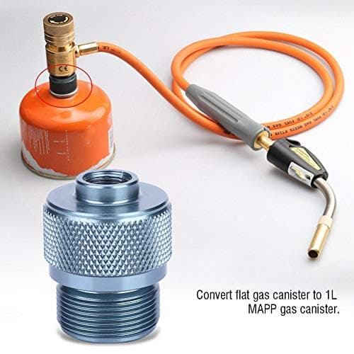 Alomejor camping gas adapter, converts flat to standard tank stove valve adapter 1L capacity for campers hikers backpackers outdoor cooking festivals picnics — view 4
