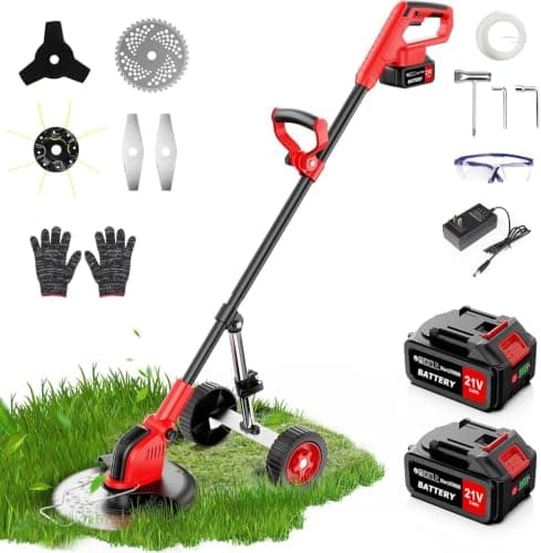 Lacoco Cordless Strimmer 800W Brushless Grass Trimmer 12" Cutting Width