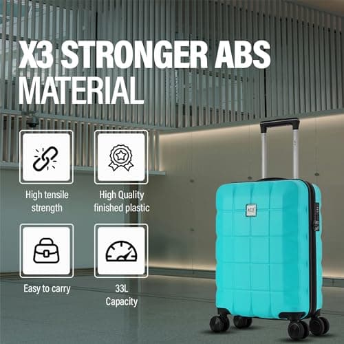 ATX Luggage 55x36x20cm Cabin Suitcase Super Lightweight Small Suitcase Approved for 100+ Airlines Including EasyJet, Ryanair, British Airways & Virgin Atlantic (Mint Green, 21Inches, 33Liter) — view 3