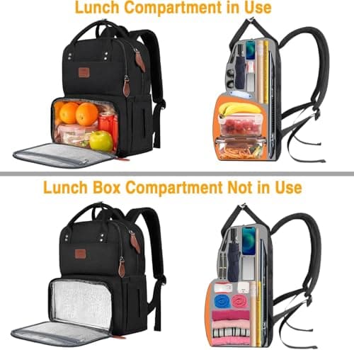 MATEIN Laptop Lunch Backpack 17 Inch, Backpack with Insulated Compartment — view 5