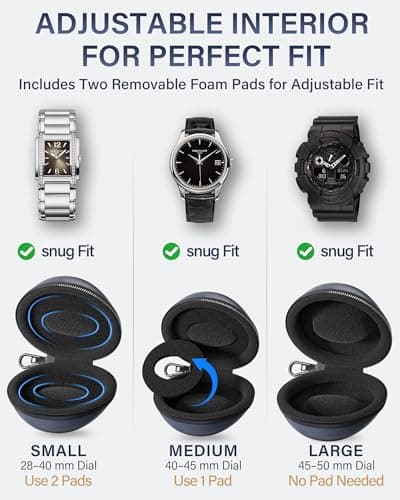 ProCase Single Watch Travel Case with Carabiner Clip, EVA Hard Shell — view 2