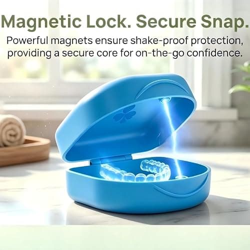 ARGOMAX Slim Retainer Case with Magnetic Closure, Sky Blue — view 3