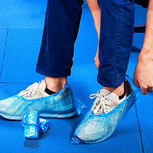 MIDHILL 100x PREMIUM BLUE DISPOSABLE SHOE COVERS OVER SHOE COVERS FOR CLEANING OVER SHOE PROTECT CARPETS 3.5g 50 PAIRS ONE SIZE FITS ALL — view 4