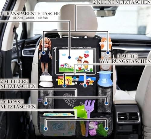 ronoai 2 Pack car seat organiser for Kids — view 4