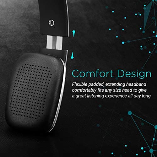 August EP636S Bluetooth 5.3 Wireless On-Ear Headphone with NFC & Microphone — view 2