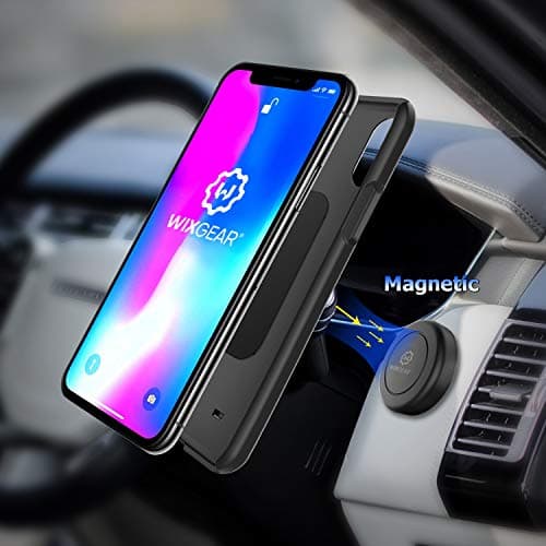 WixGear Magnetic Phone Mount, Universal Stick On Flat Dashboard Magnetic Car Mount Holder, for Cell Phones and Mini Tablets with Fast Swift-snap Technology (Extra Slim) — view 6