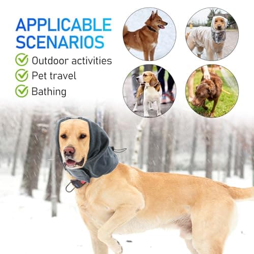 Dog Snood Warm Ear Cover for Dogs Polyester Size L — view 5