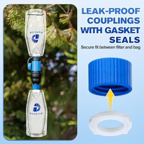 Dunkive 1L Collapsible Water Filter Bag and Coupling Kit — view 2