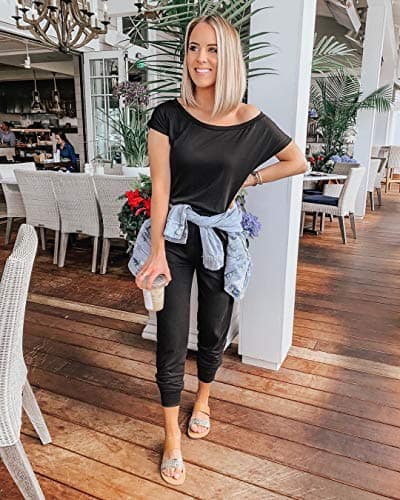 PRETTYGARDEN Jumpsuits for Women Summer Off Shoulder Romper — view 5