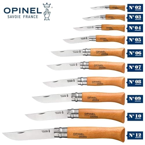 Opinel Lock Knife Carbon No.7 - Beech Wood Handle — view 2