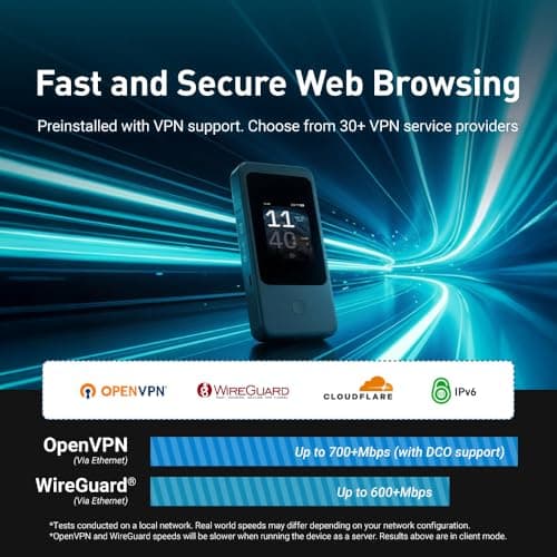 GL.iNet GL-E5800 EU Mudi 7 5G Tri-band Wi-Fi 7 Travel Router with eSIM — view 3