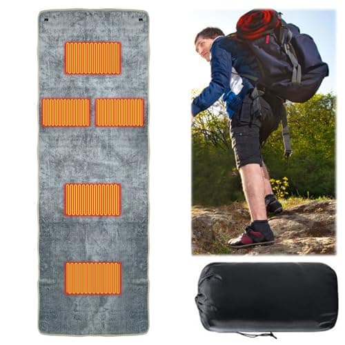 Heating pad, Camping Sleeping Mat with 5 Heating Zones Outdoor Electric Heat Pad 3 Adjustable Temperature Waterproof Warm Sleeping Mat for Cold Weather Camping Or Hiking Adventures — view 3