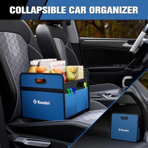 K KNODEL Car Boot Organiser, Foldable Car Boot Storage (Small, Blue) — view 5
