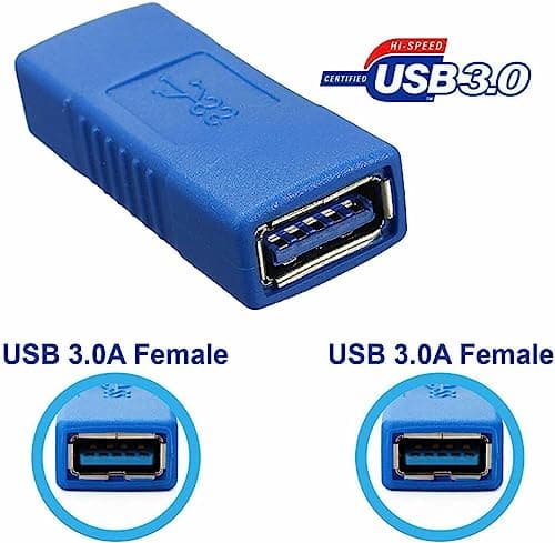 NEW USB 3.0 A Female Converter Adapter - Connect & Extend USB Cables Easily (3 Pack) — view 3