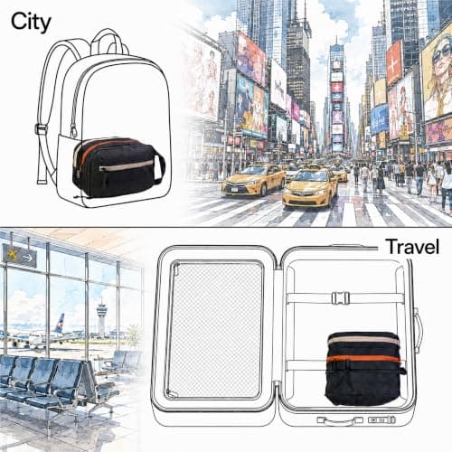 GRDLLY Expandable Travel Toiletry Bag for Men, Large Dopp Kit Organizer — view 6