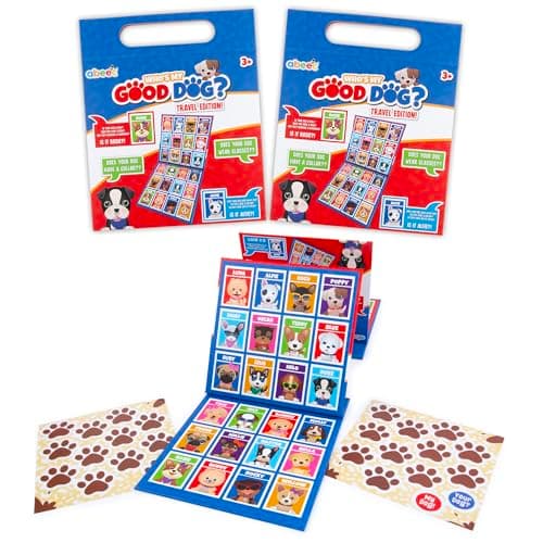 abeec Who's My Good Dog? Travel Game | Portable Guessing Game for Kids | Dog-Themed Guess Who Board Game | Plane, Car & Holiday Activities | Fun Travel Essentials for Kids