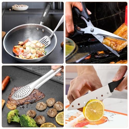 8 Pcs Camping Cooking Set, Portable Outdoor Cookware Utensils, Kitchen Cutlery Set with Multifunctional Stainless Steel Cutlery and Waterproof Storage Bag. Suitable for Outdoor Travel Camping Picnic — view 3