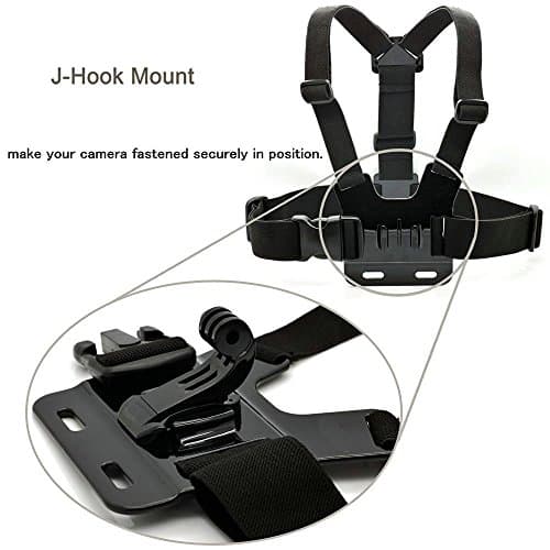 TEKCAM 4 in 1 Action Camera Accessories for GoPro Hero 13/12/11/10/9, Akaso EK7000/Pro, DJI Osmo Action 5 Pro/4, WOLFANG Action Cam, Head Strap Chest Harness Mount Floating Hand Grip Monopod — view 3