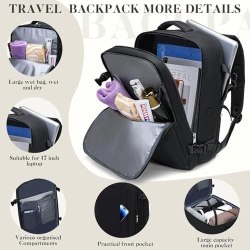 Hayayu Easyjet Cabin Bag 45x36x20 Underseat Cabin Bag Travel Backpack — view 4