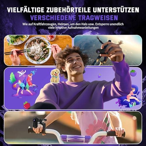 Baobylon Mini Action Cam 360°, 1080P Mini Body Cam Camera — view 5