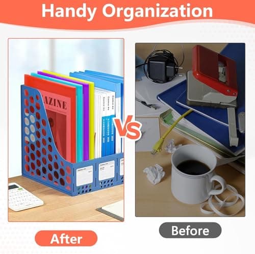 A4 Plastic Wallets 7 PCS Waterproof, Document Folders with Button Storage — view 6