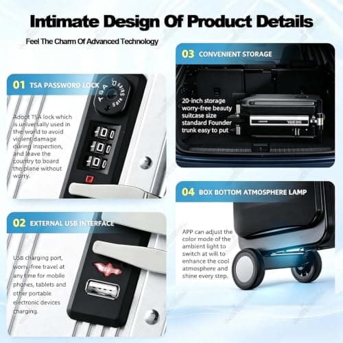 Portable Rideable Suitcases,Electric Rideable Suitcase 20l D-Black — view 4
