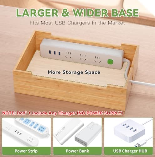 Pezin & Hulin Bamboo Charging Station for Multiple Devices Natural — view 5