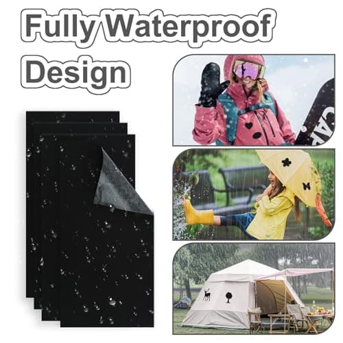 Skystuff 4pcs 10x20cm Nylon Repair Patch, Waterproof Self-Adhesive for Tent — view 5
