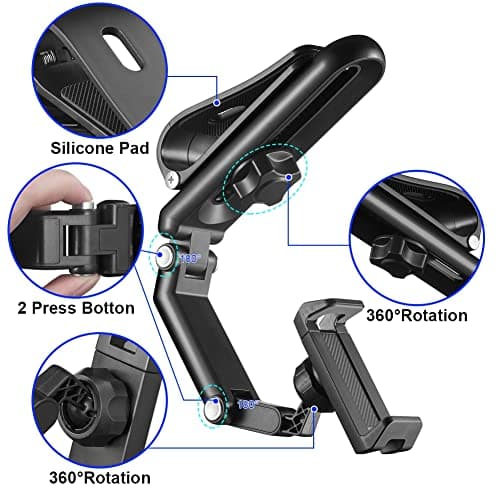 JSCARLIFE Sun Visor Phone Holder, Adjustable Cell Phone Holder, 360° Rotatable Car Phone Mount Compatible with 2.1-3.7 inches — view 5