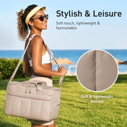 TOURIT Puffer Cooler Bag 48 Cans/32L 12h Insulated 100% Leakproof for Beach — view 5
