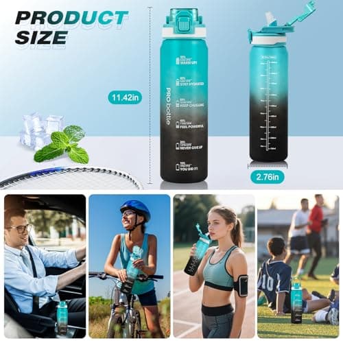 SEASEVEN Sports 1L Water Bottle with Straw for Gym,Office,Travel — view 5