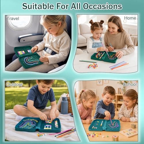 Sensory Activity Board, Silicone Fidget Toys with storage for ADHD & Autism — view 5