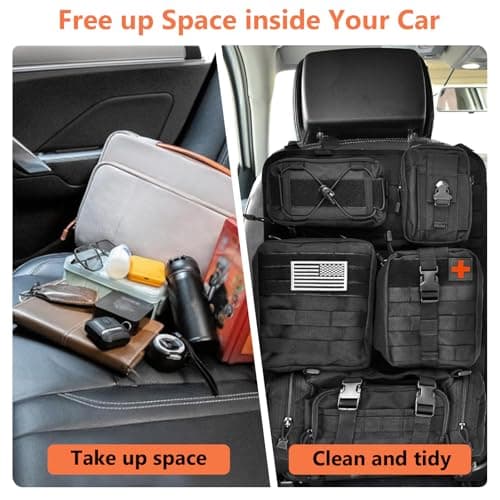 Tactical Car Seat Back Organizer,600D Oxford Waterproof for Car Truck SUV — view 4