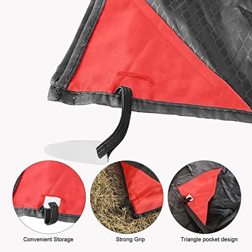 BeiLan Mini Pocket Picnic Blanket Durable Lightweight Waterproof Sand Proof Beach Camping Travel Mat Foldable Thin Ground Sheet for Outdoors Activities (70 * 110cm, Black & Red) — view 4