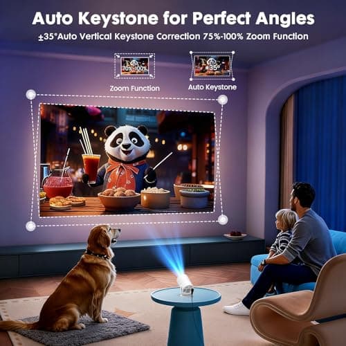 Tecaki Android 14 Mini Projector with WiFi 6 & Bluetooth 5.2 — view 5