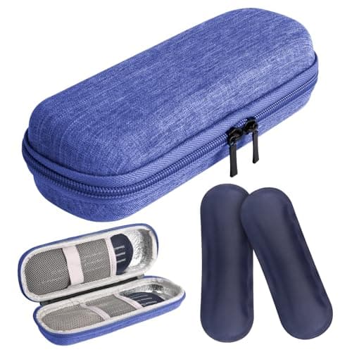 ACWOOInsulin Cooler Travel Portable Medicine Cooler for Travel Insulin with 2 Ice Packs, Diabetic Supplies Pen Case, Small Storage Pack