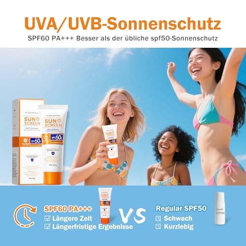 Body & Face Sunscreen SPF 60 Travel Size Sunscreen Lotion No White-Residue — view 2