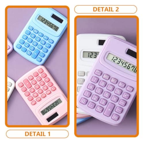 4pcs Pocket Calculator for School Back to School ABS Basic Arithmetic — view 4