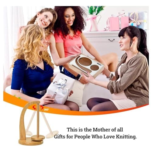 KARPIX Wool Unwinder, Magnetic Wool Ball Holder, Wool Holder Rotating, Yarn Holder, Wooden Yarn Spinner, Crochet for Knitting Lovers (A) — view 5