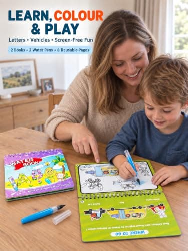 hapray Water Colouring Book 2 Pack, Water Painting Books for Kids Aged 3+ — view 5