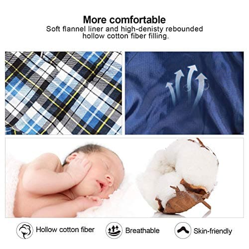 REDCAMP XL Winter Cotton Sleeping Bag for Adult,4 Season Cold Weather,2lbs — view 2