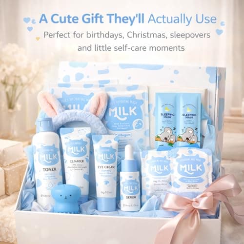 13Pcs Milk Skin Care Sets & Kits – Hydrating Skincare Set with Cleanser, Toner, Serum, Eye Cream & Masks, Travel Skincare Set Gift for Teens, Women, Daily Face Care — view 6