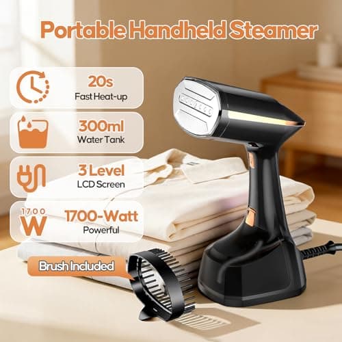 PKBD Clothes Steamer Handheld for Travel/Home/Office,Black — view 6