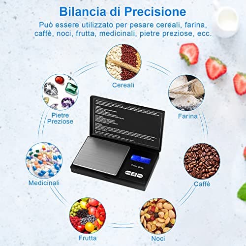 MOXYOY Mini Digital Scales 0.01g, 500g Pocket Kitchen Food Jewellery Precision Scales with Back-lit LCD Display (2 Batteries Included) — view 2