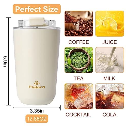 Philorn Coffee Cup, 380ml Insulated Travel Mug — view 6